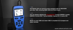 Autophix 7810 bmw mini diagnostic scanner vehicle coverage
