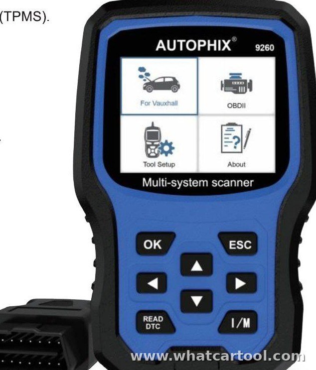 Autophix 9260 vauxhall diagnostic scanner front view