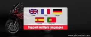 Autophix MOTO3700 motorcycle diagnostic tool supported languages