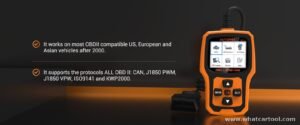 Autophix OM126 obd2 code reader vehicle coverage