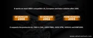 Autophix OM126P obd2 code reader vehicle coverage