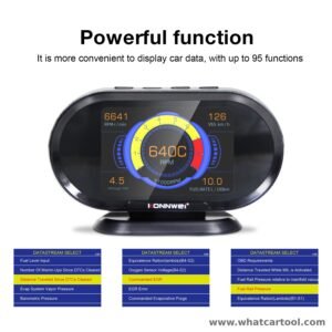 Konnwei KW206 hud obd2 scanner display modes