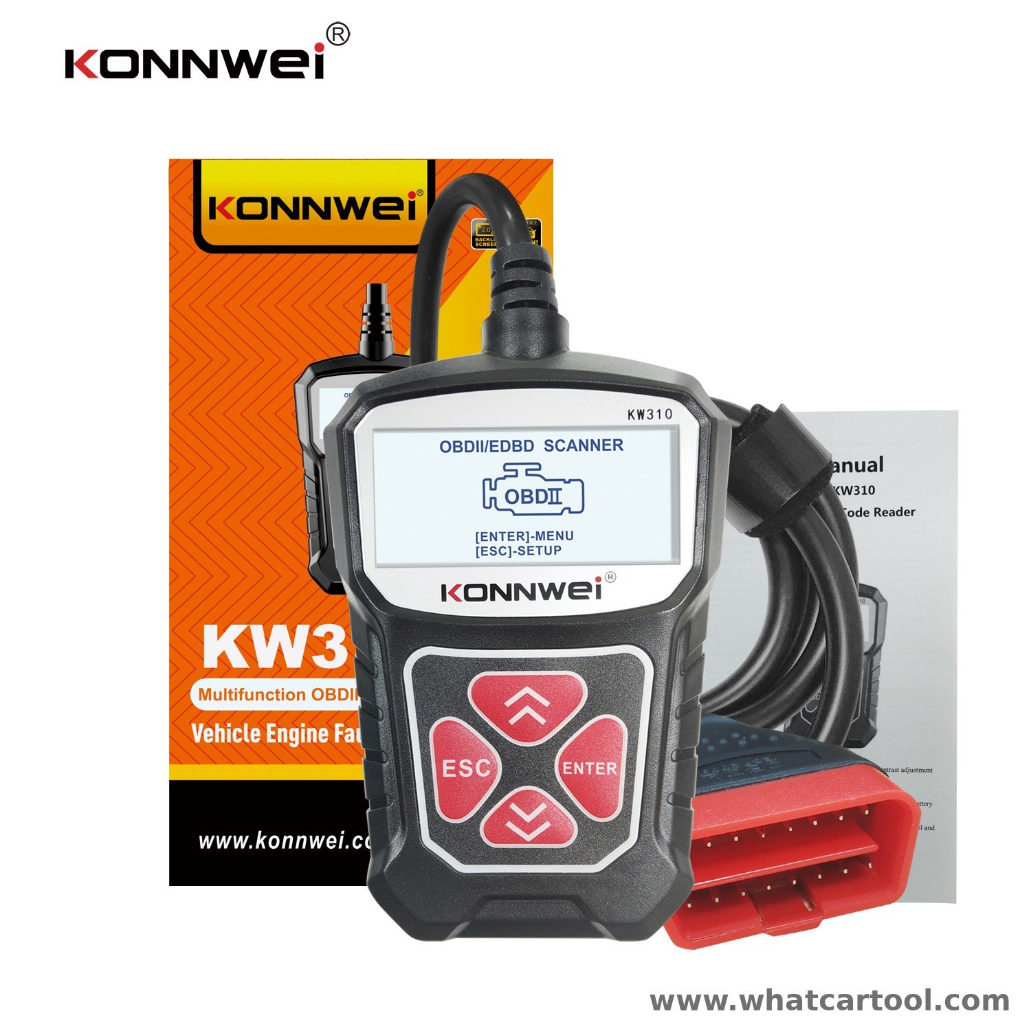 Konnwei KW310 obd2 code reader front view