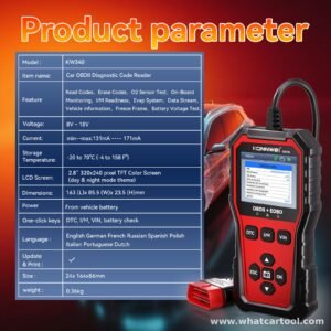 Konnwei KW340 obd2 scanner specifications