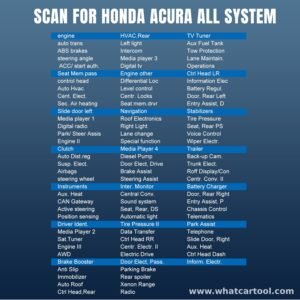 Konnwei KW420 honda acura full system scanner system list