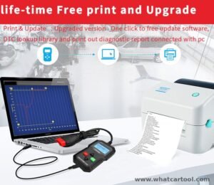 Konnwei KW590 obd2 code reader print and upgrade