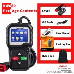 Konnwei KW680 obd2 scanner package contents