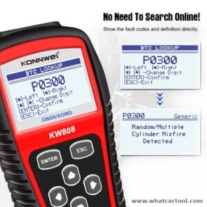 Konnwei KW808 obd2 code reader dtc lookup