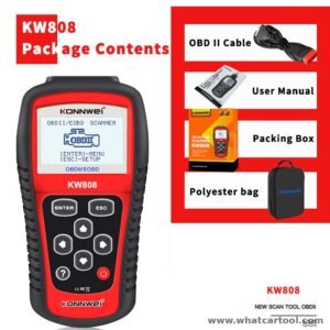 Konnwei KW808 obd2 code reader package contents