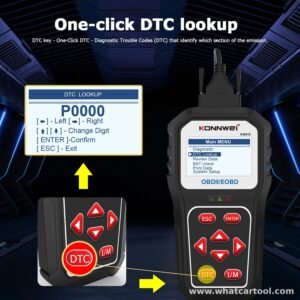 Konnwei KW818 obd2 scanner dtc lookup