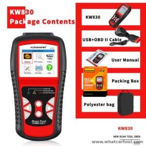 Konnwei KW830 obd2 scanner package contents