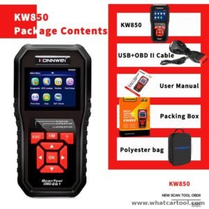 Konnwei KW850 obd2 scanner package contents