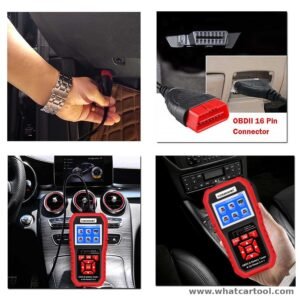 Konnwei KW890 obd2 scanner battery tester oil reset in use