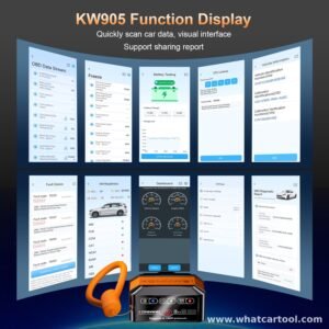 Konnwei KW905 bluetooth obd2 scanner app screens