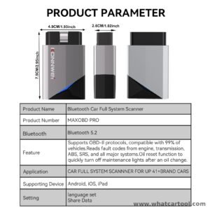 Konnwei MAXOBD PRO bluetooth full system scanner specifications
