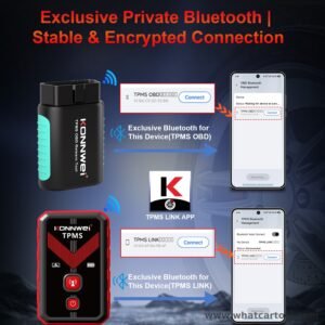 Konnwei TPMS OBD relearn tool bluetooth connection