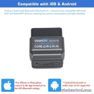 Veepeak OBDCheck BLE dual-mode Bluetooth LE and Classic, compatible with iOS and Android