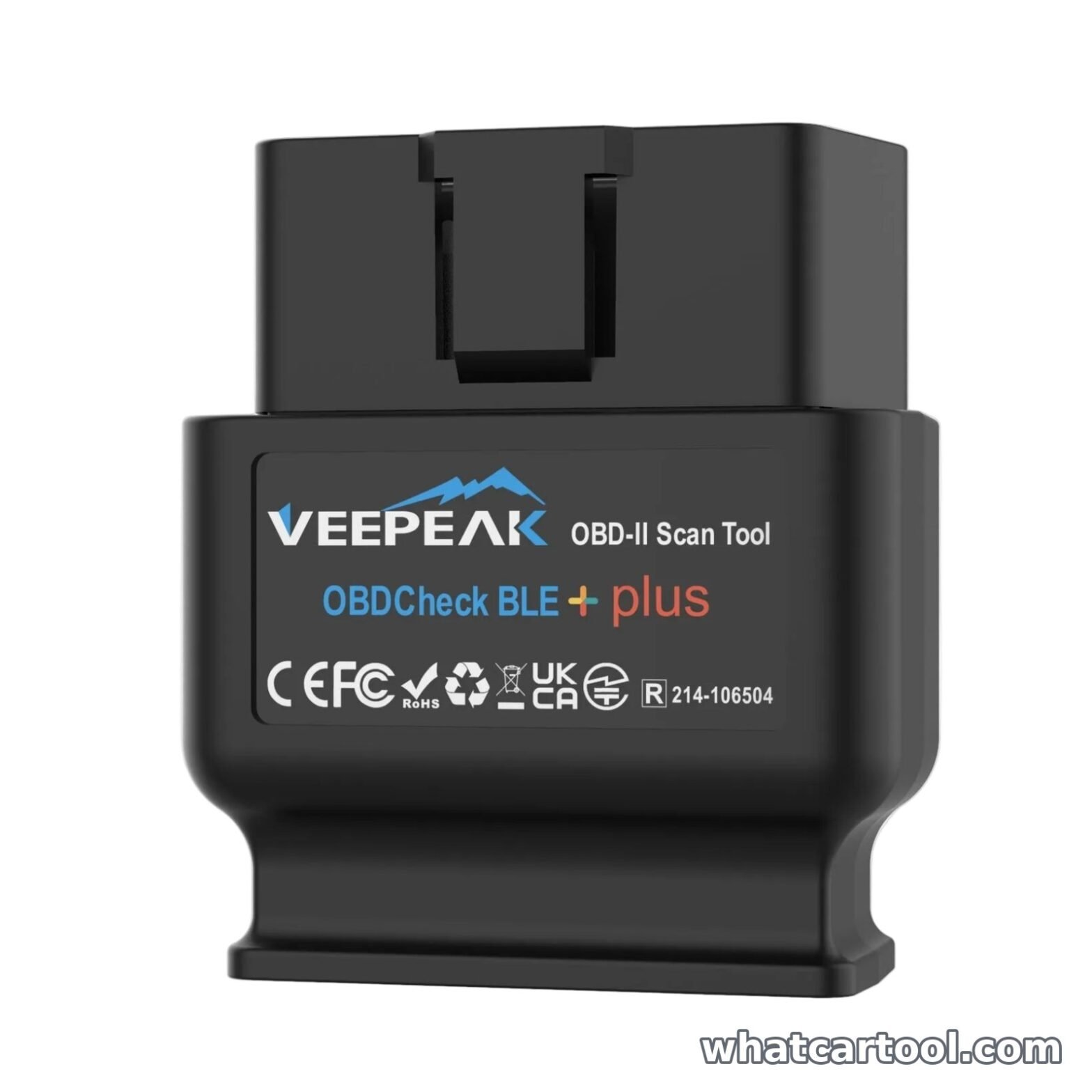 Veepeak OBDCheck BLE+ Bluetooth OBD2 scanner for iPhone and Android, front view