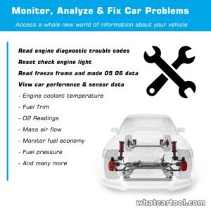 Veepeak OBDCheck VP01 functions: read and clear engine codes, reset check engine light, freeze frame, mode 05/06 and live sensor data