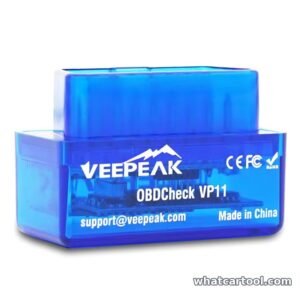 Veepeak OBDCheck VP11 mini OBD2 adapter, label view