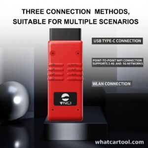 VNCI 6154B three connection methods: USB Type-C, point-to-point Wi-Fi and WLAN