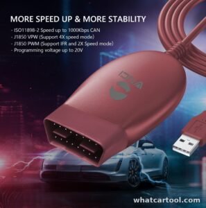 VNCI J2534 Nano supports CAN up to 1000 kbps, K-line, J1850 and programming voltage