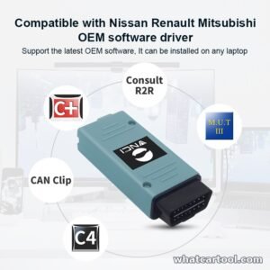 VNCI RNM works with Nissan Consult III Plus, Renault CAN Clip and Mitsubishi MUT-3
