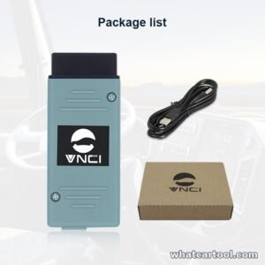 VNCI RNM package contents with interface, USB cable and box