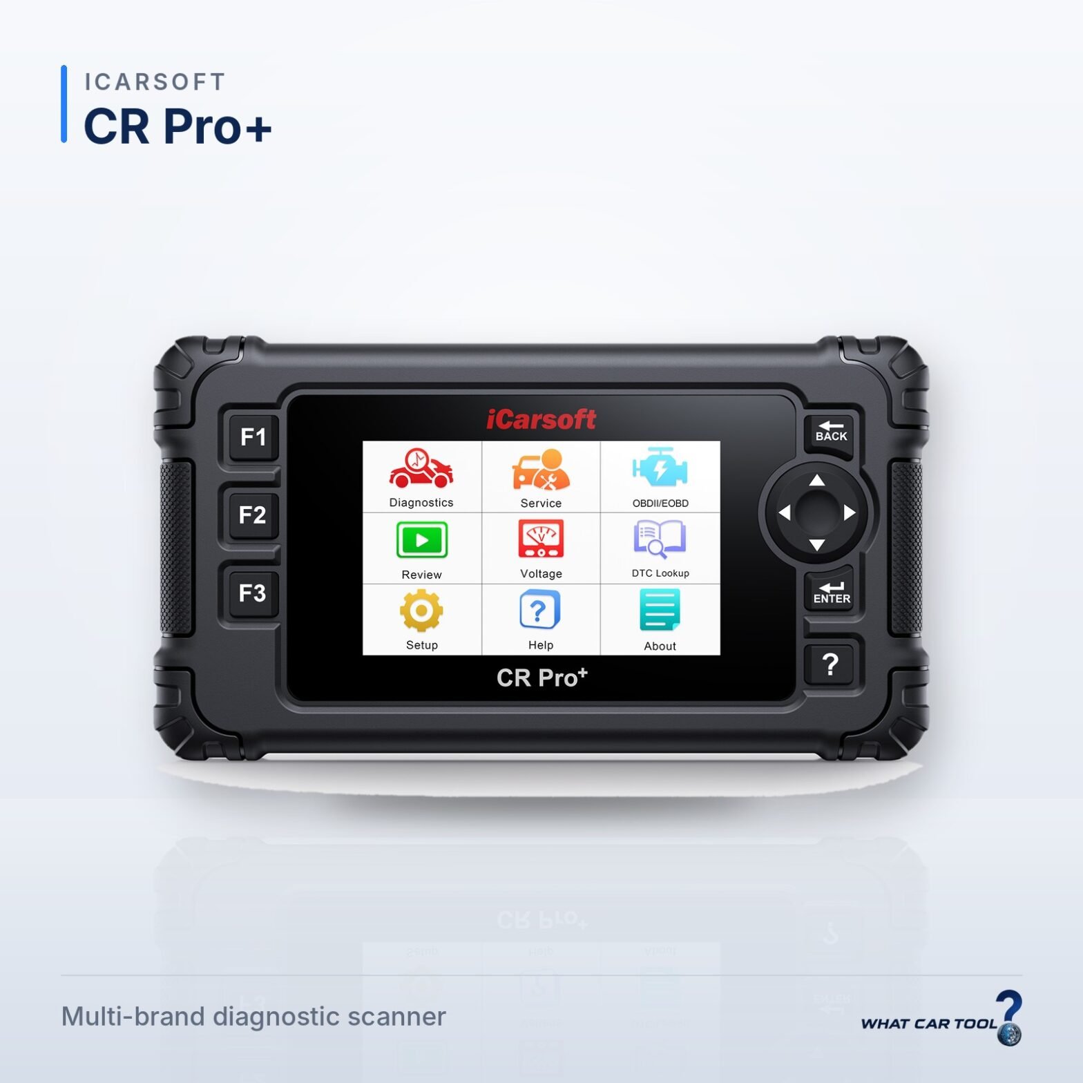 iCarsoft CR Pro+ – studio product shot on a light background