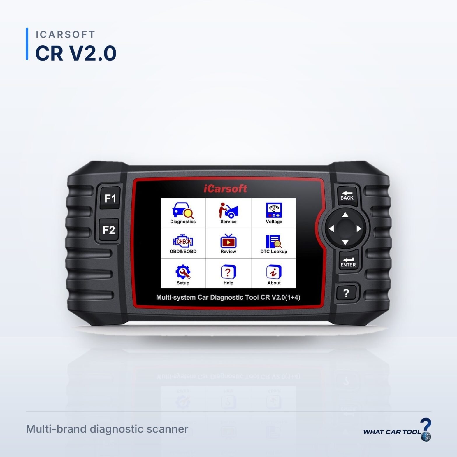iCarsoft CR V2.0 – studio product shot on a light background
