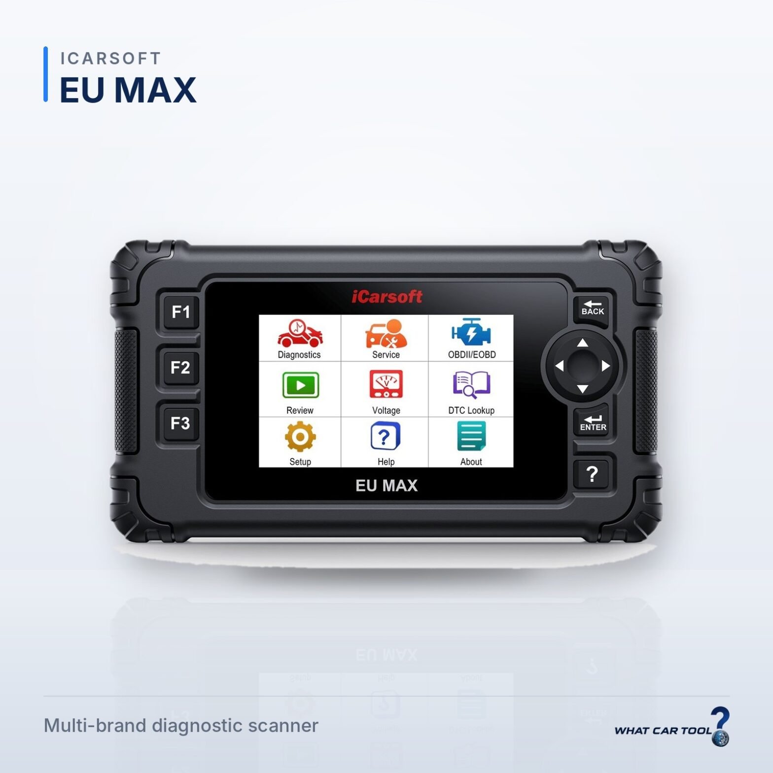 iCarsoft EU MAX – studio product shot on a light background