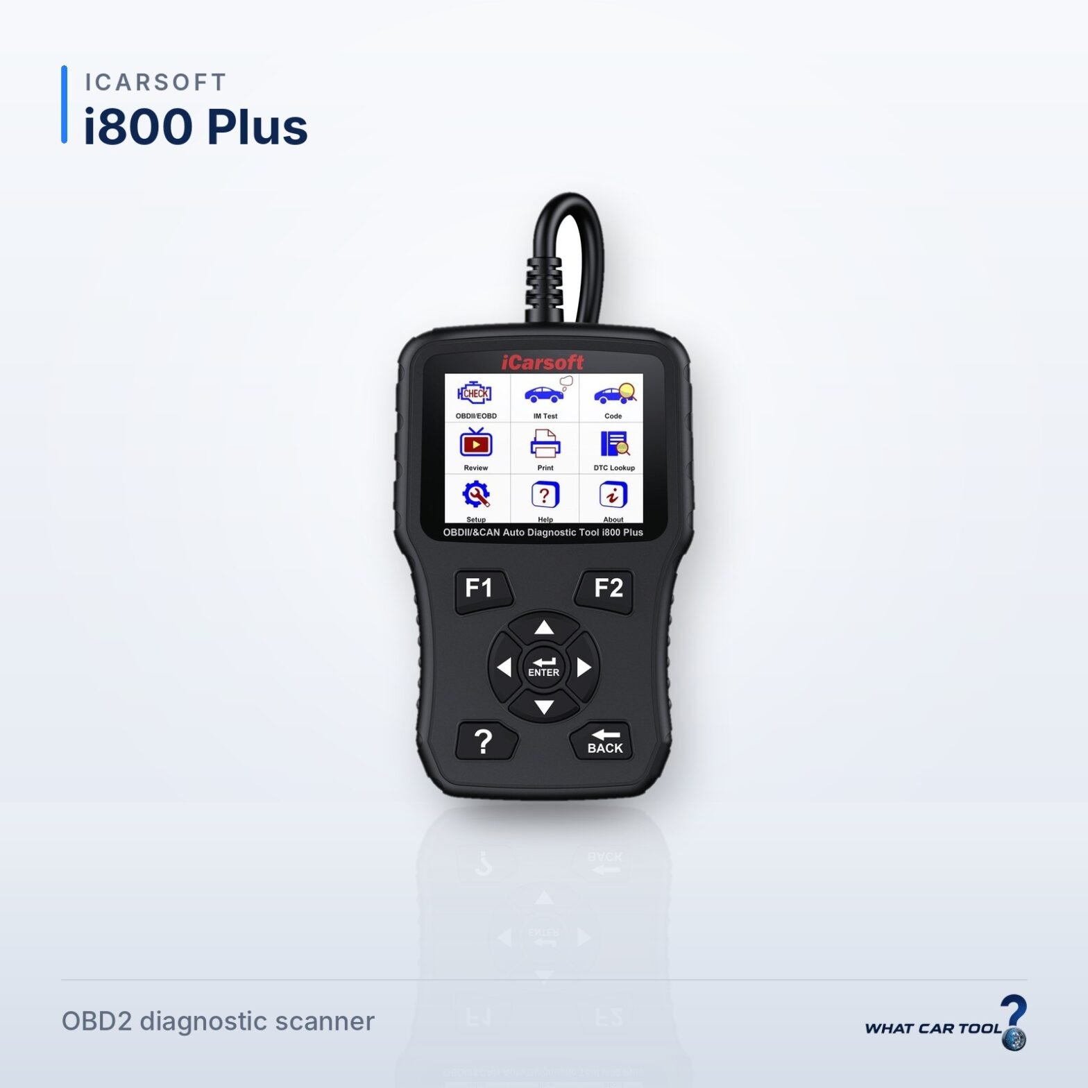iCarsoft i800 Plus – studio product shot on a light background