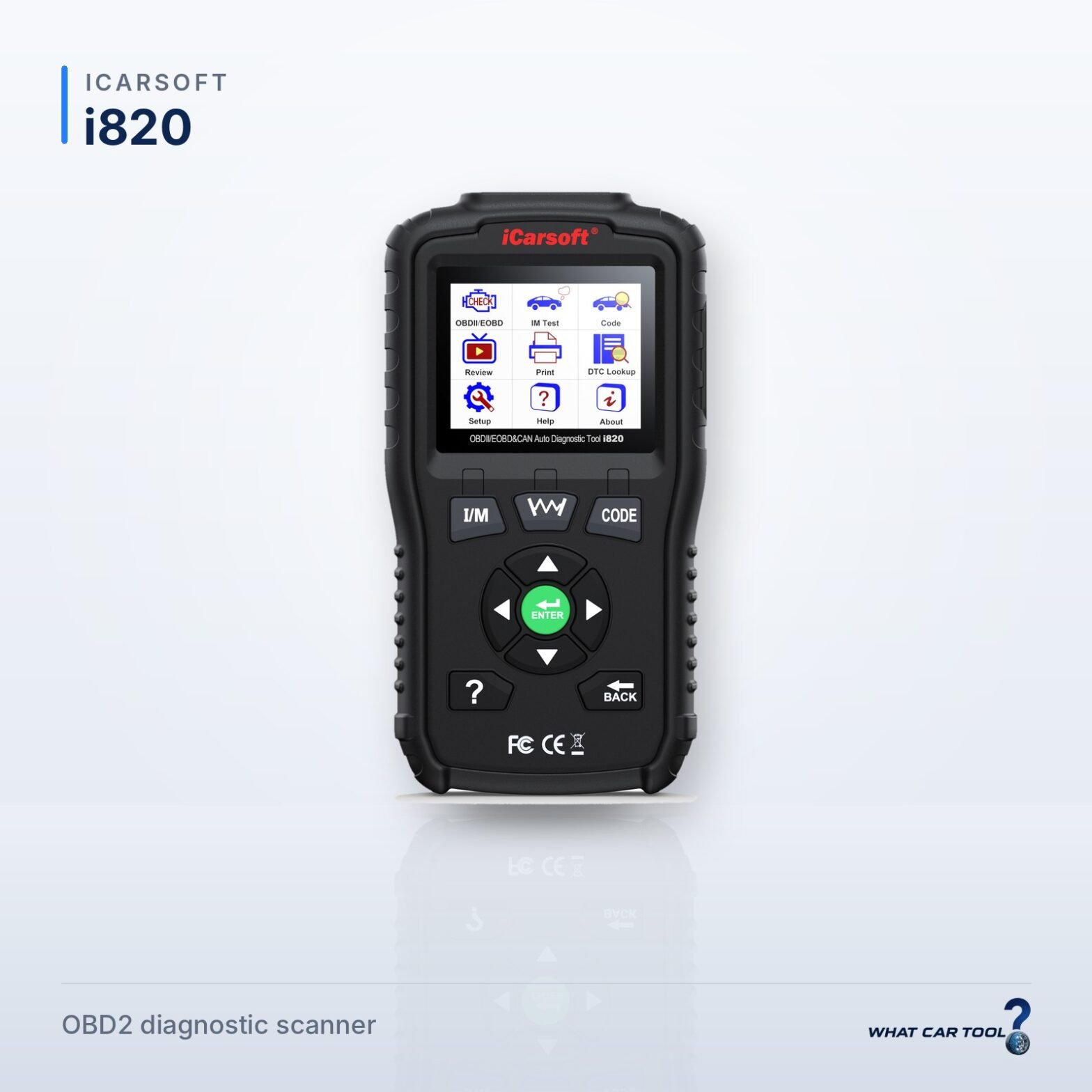 iCarsoft i820 – studio product shot on a light background