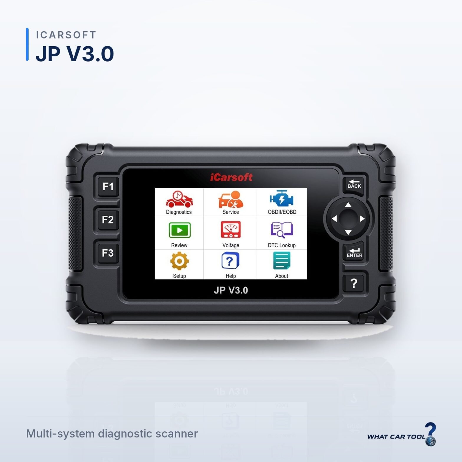 iCarsoft JP V3.0 – studio product shot on a light background