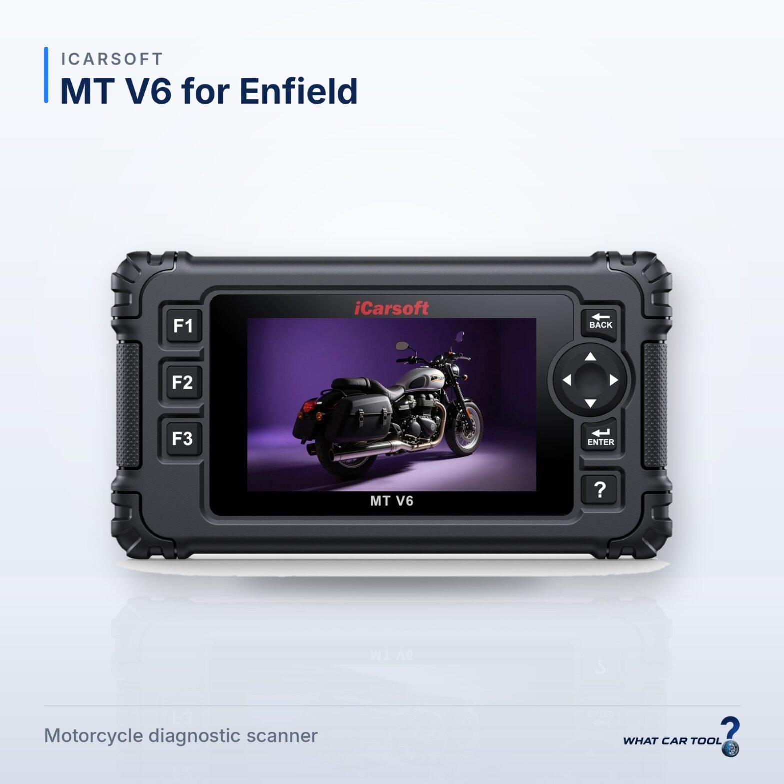 iCarsoft MT V6 for Enfield – studio product shot on a light background