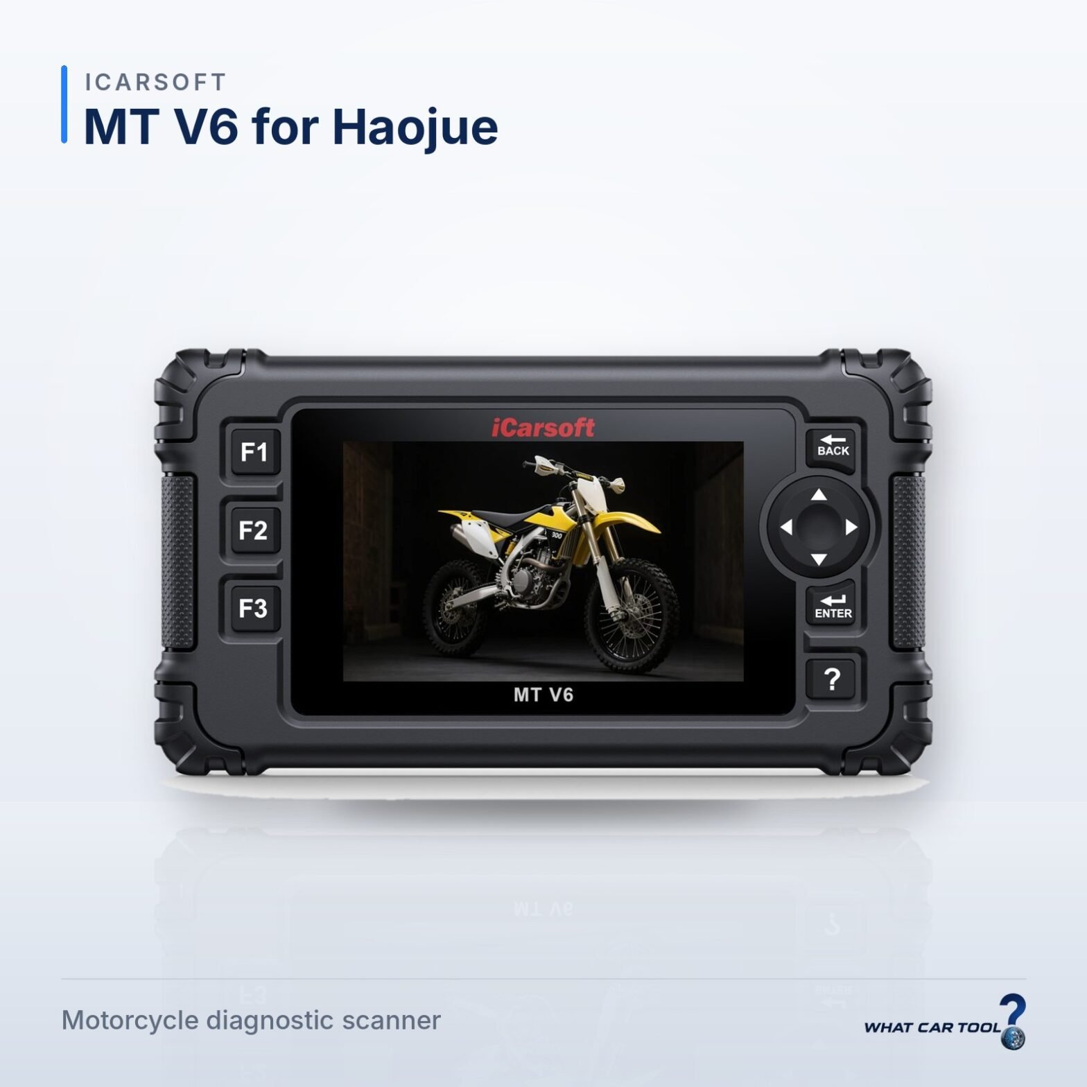 iCarsoft MT V6 for Haojue – studio product shot on a light background