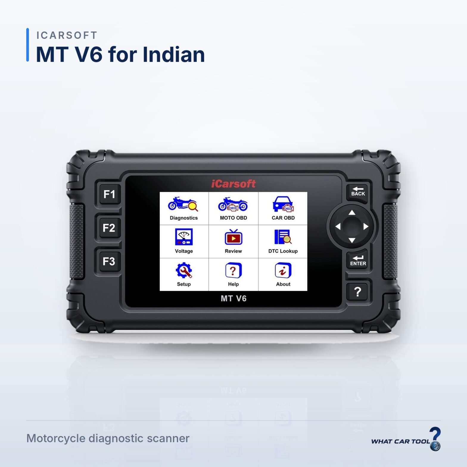 iCarsoft MT V6 for Indian – studio product shot on a light background