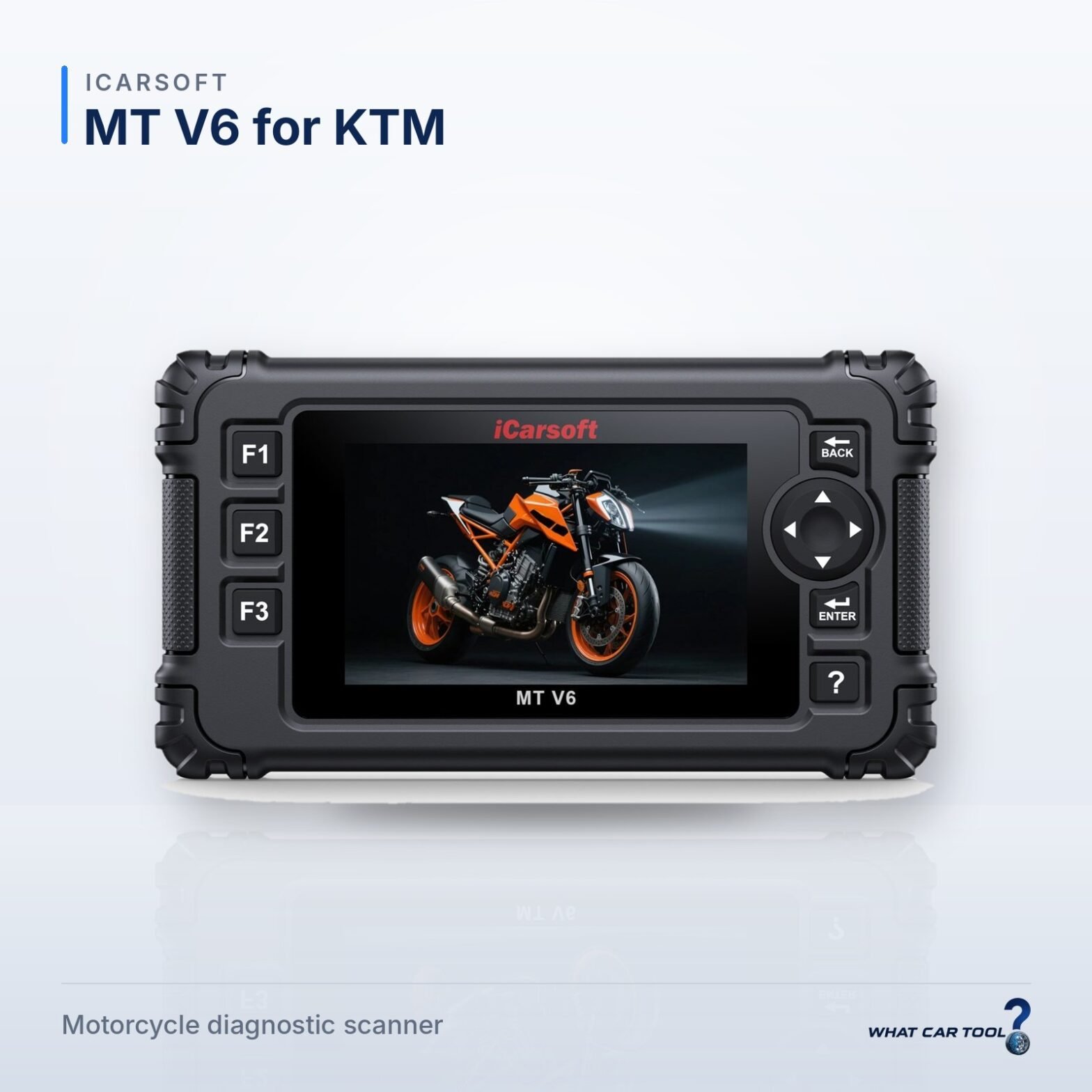 iCarsoft MT V6 for KTM – studio product shot on a light background