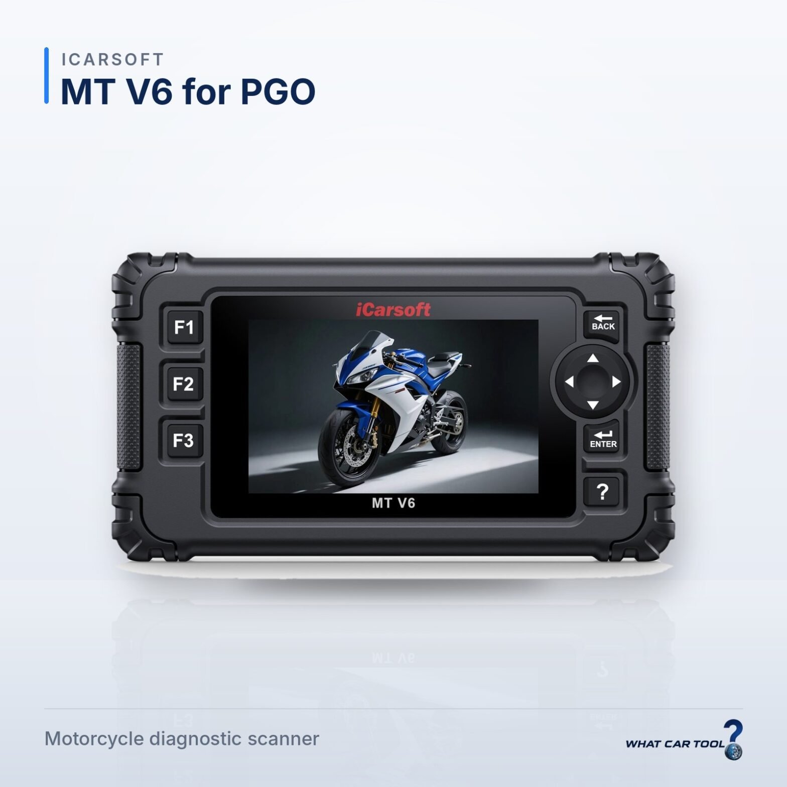 iCarsoft MT V6 for PGO – studio product shot on a light background