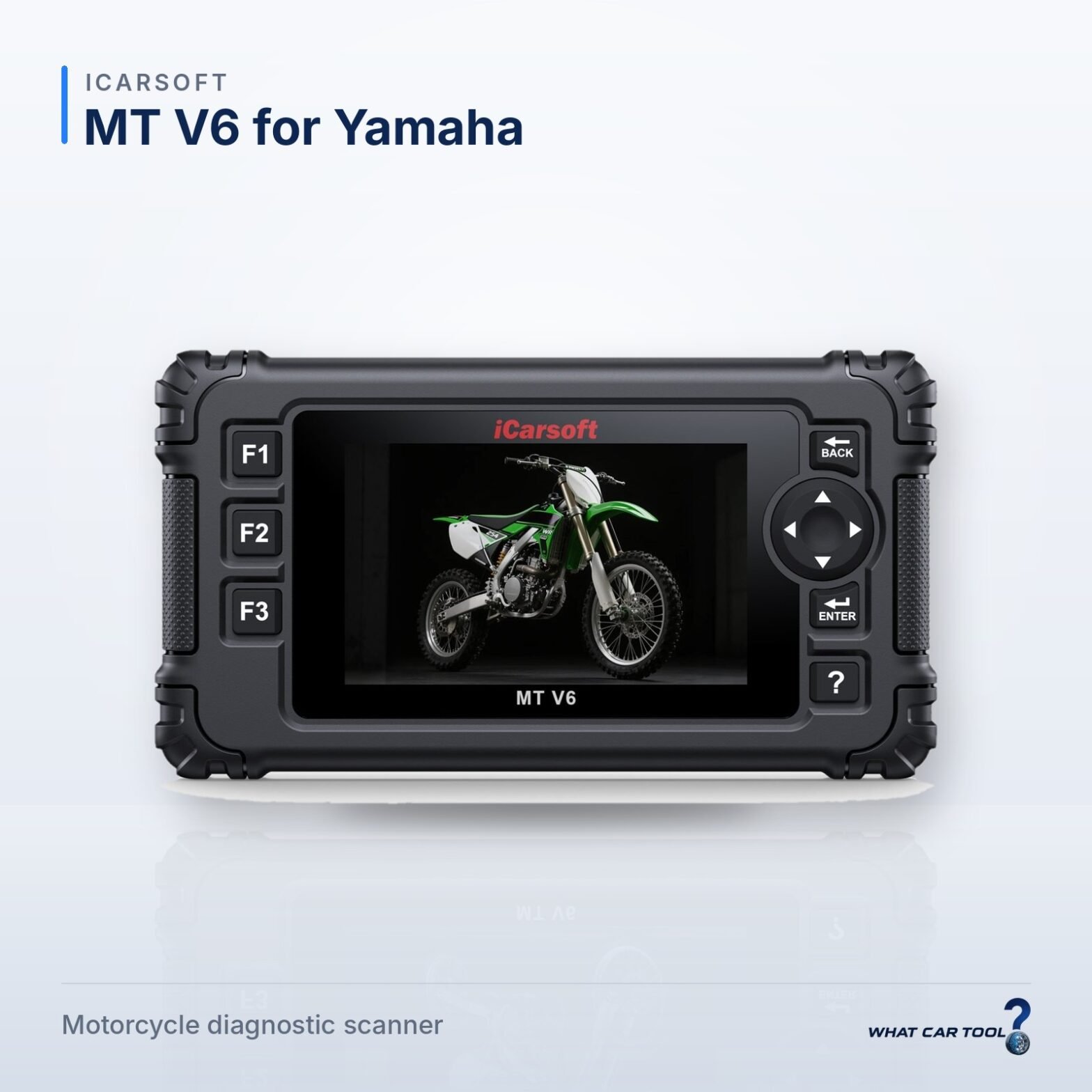 iCarsoft MT V6 for Yamaha – studio product shot on a light background