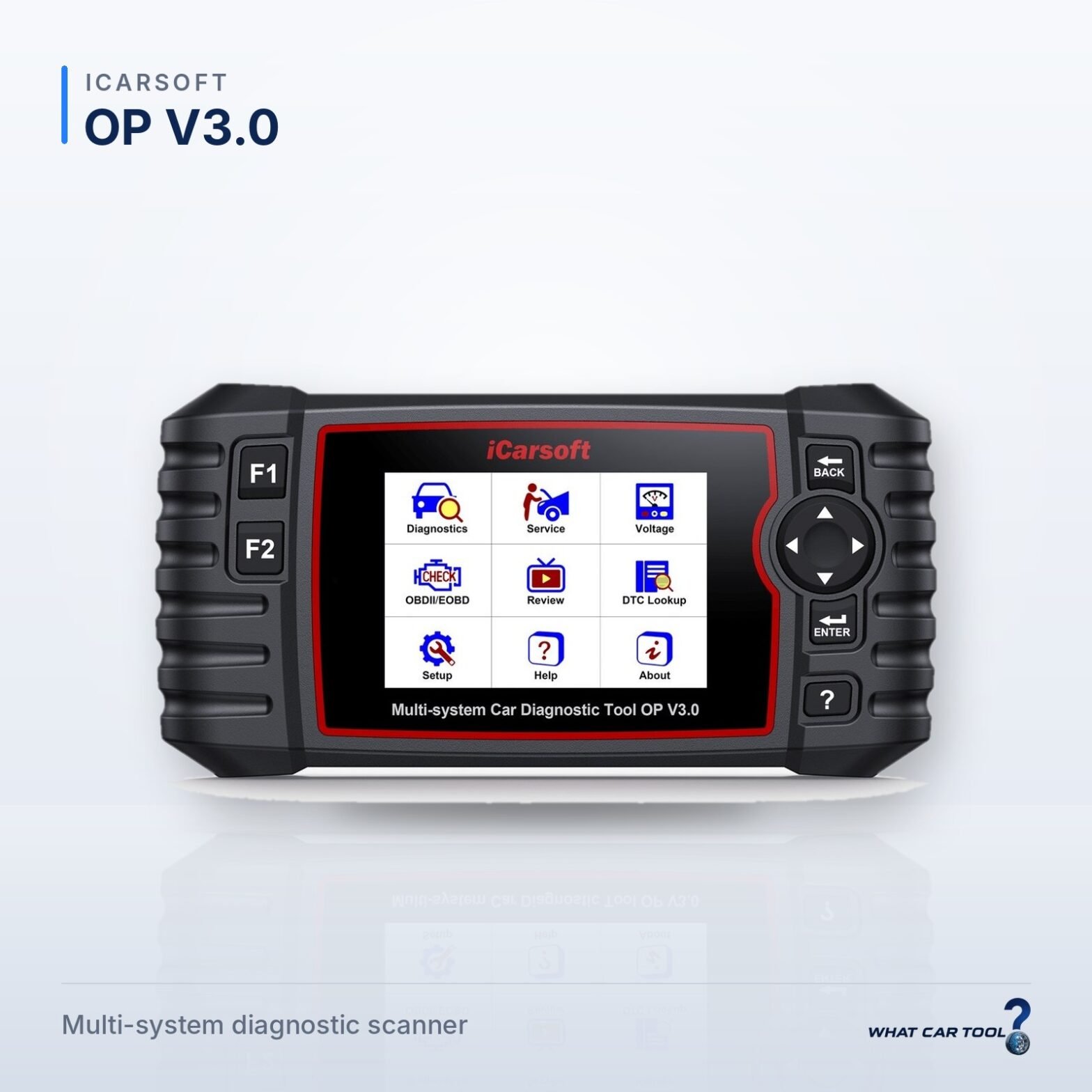 iCarsoft OP V3.0 – studio product shot on a light background