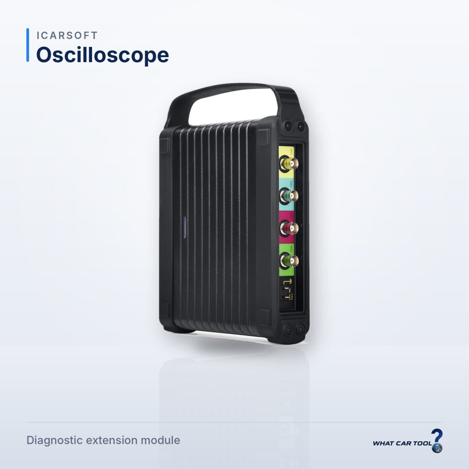 iCarsoft Oscilloscope – studio product shot on a light background