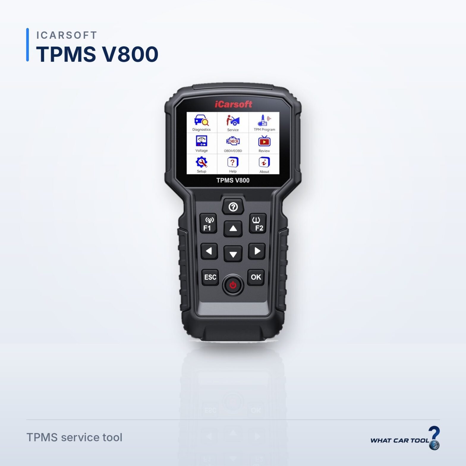 iCarsoft TPMS V800 – studio product shot on a light background