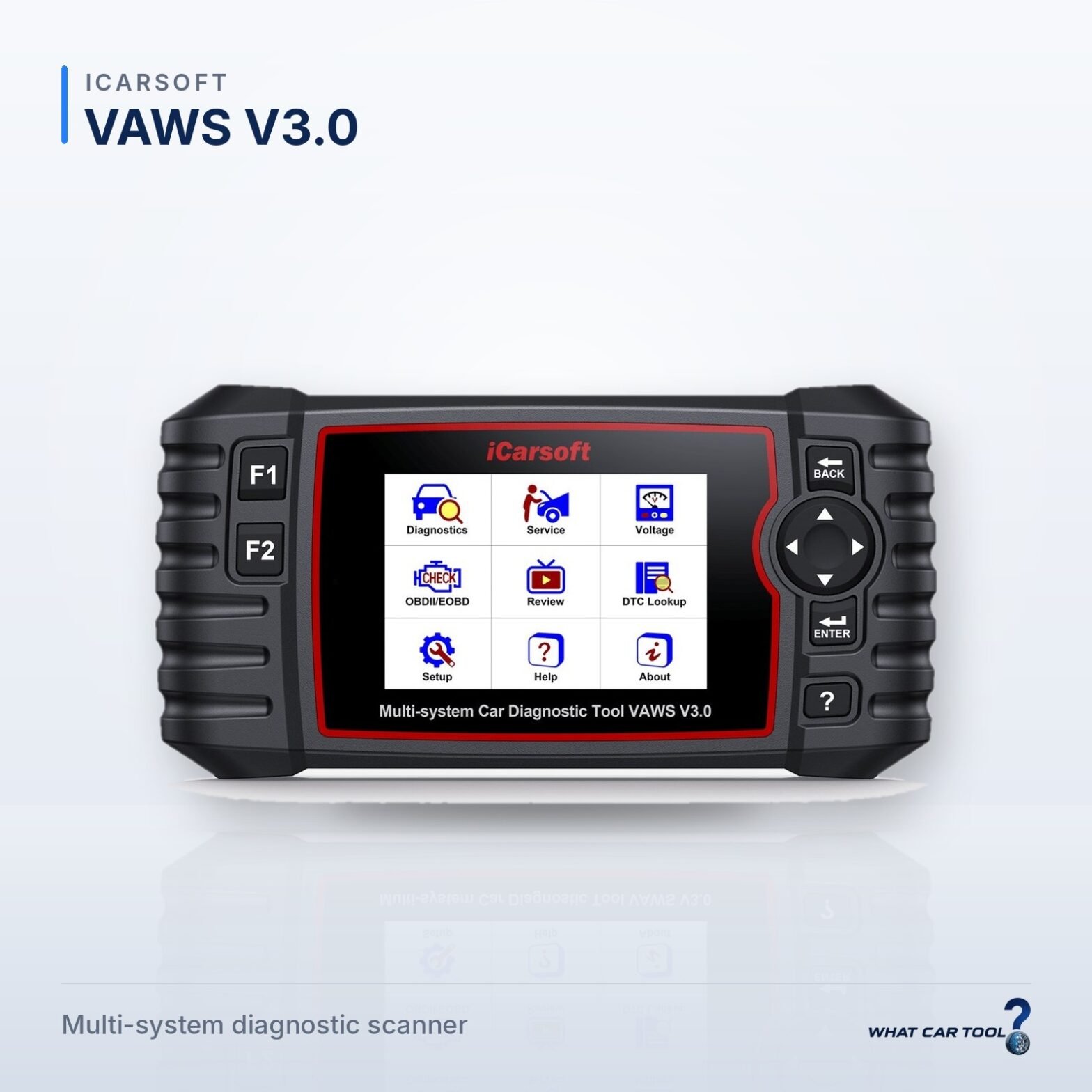 iCarsoft VAWS V3.0 – studio product shot on a light background