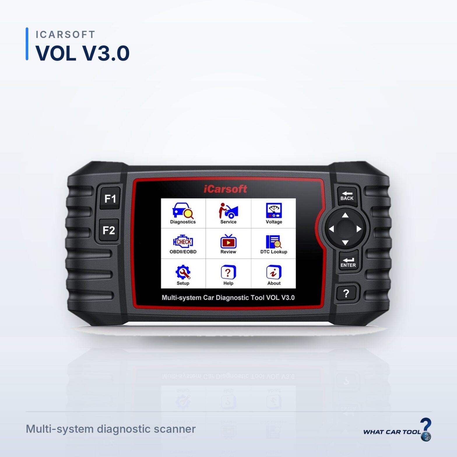 iCarsoft VOL V3.0 – studio product shot on a light background