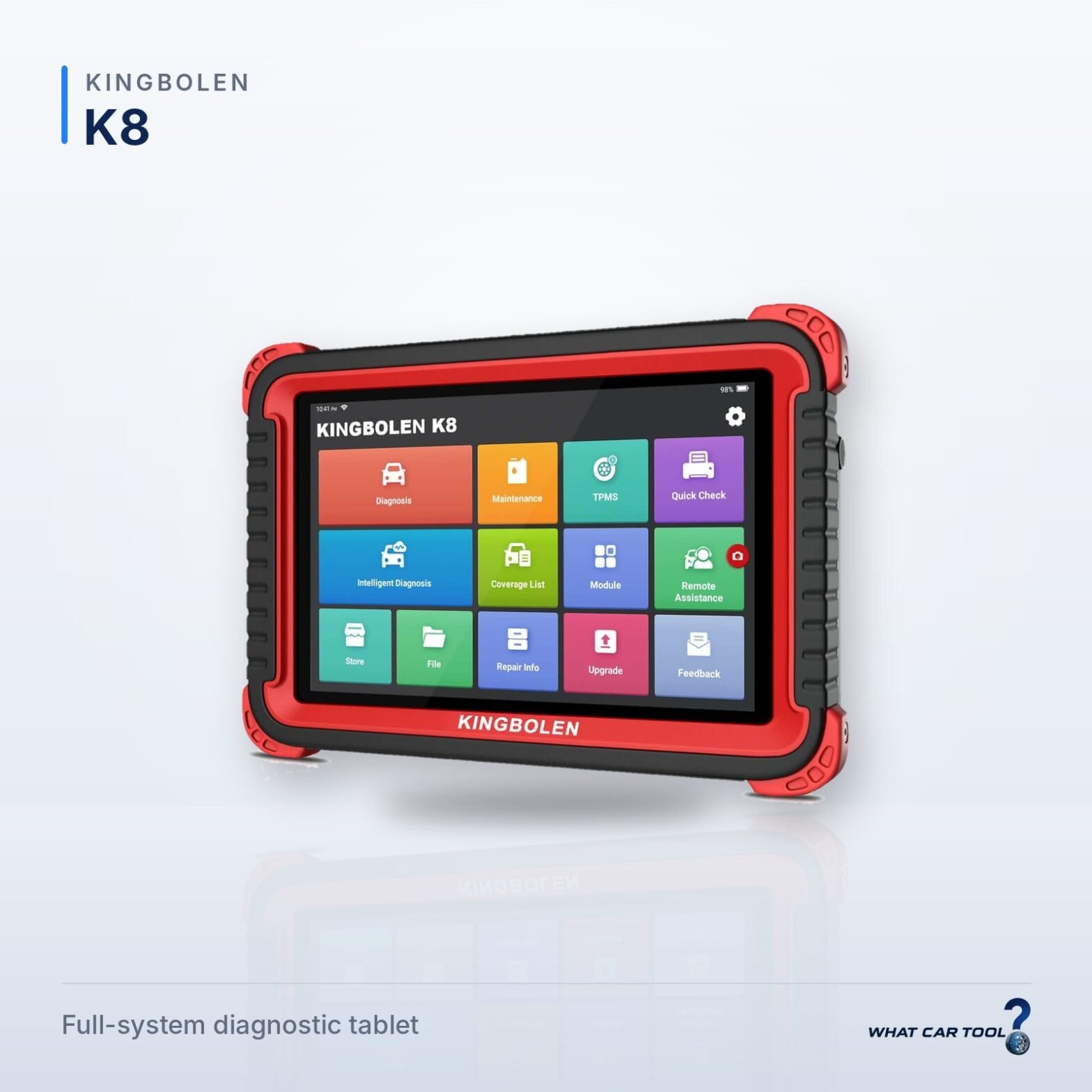 Kingbolen K8 diagnostic tablet studio product shot