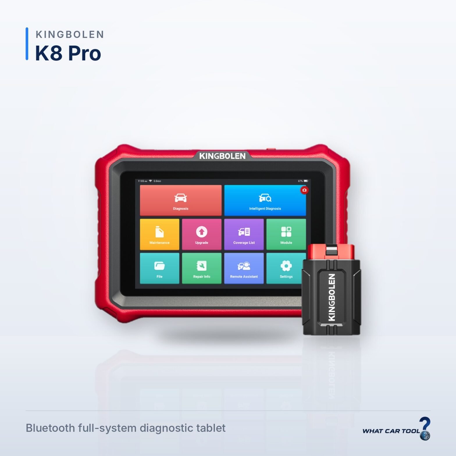 Kingbolen K8 Pro diagnostic tablet studio product shot