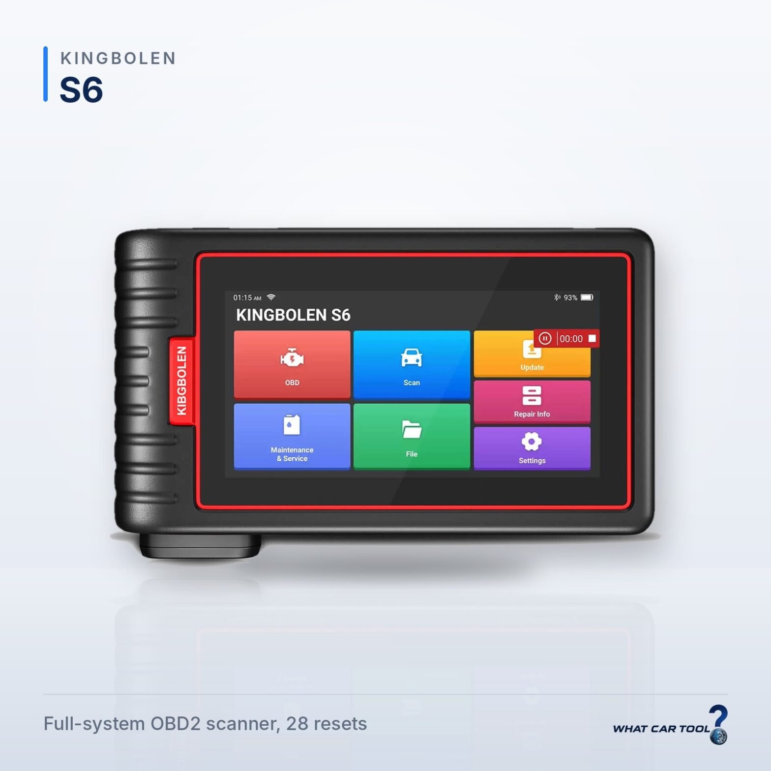 Kingbolen S6 obd2 scanner studio product shot