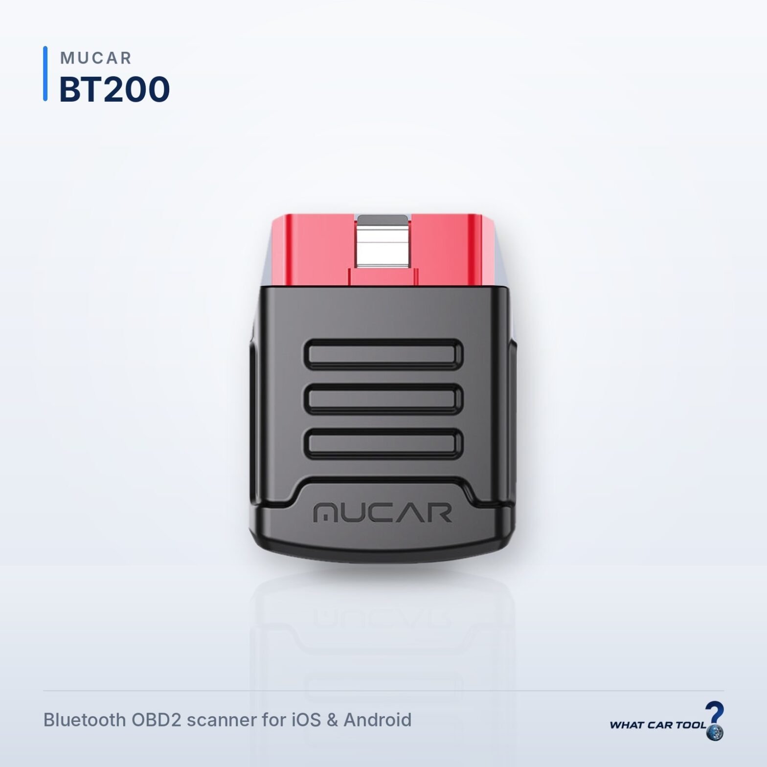 Mucar BT200 bluetooth obd2 scanner studio product shot