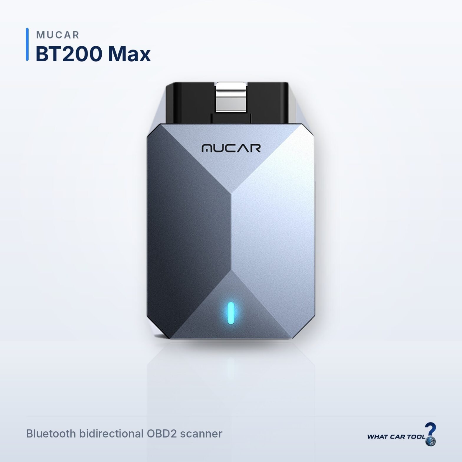 Mucar BT200 Max bluetooth obd2 scanner studio product shot